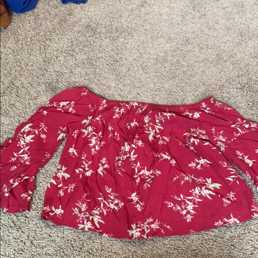 American eagle off the shoulder blouse